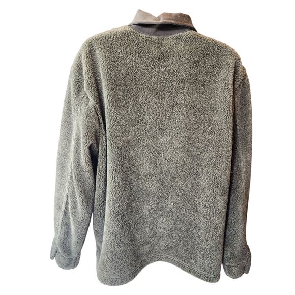 Teddi Floral Embroidered Sherpa Fleece Jacket Women Large Cozy Fall Cottagecore - Picture 2 of 15